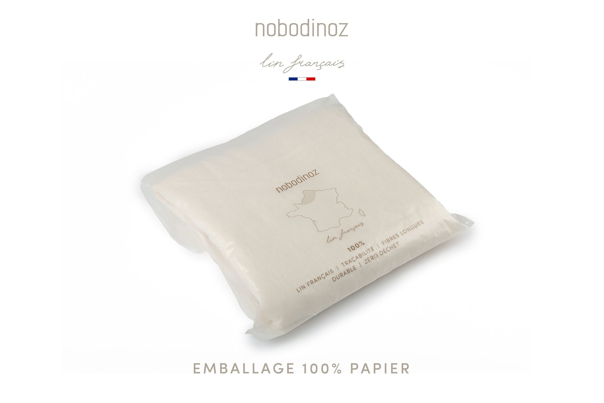 Nobodinoz - 法國亞麻被毯 - off white