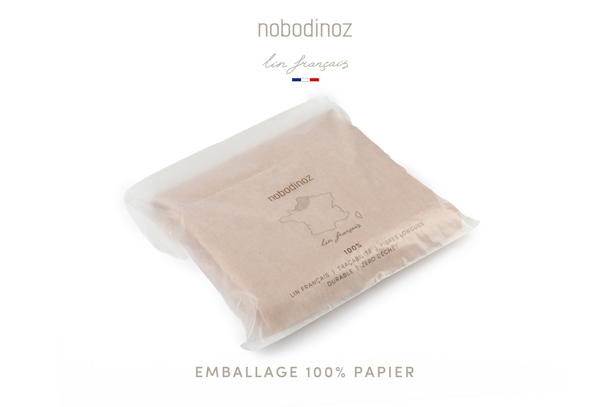 Nobodinoz - 法國亞麻被毯 - sand